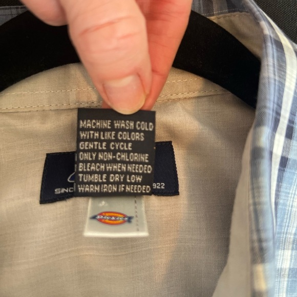 DICKIES- MENS SHORT SLEEVE BUTTON DOWN DRESS SHIRT - Picture 7 of 9